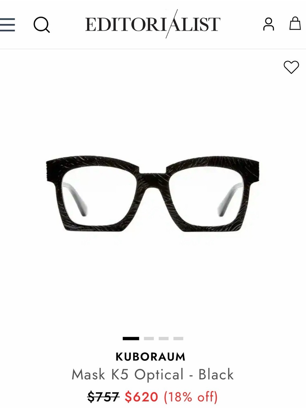 KUBORAUM Mask K5 Optical Glasses in Black
